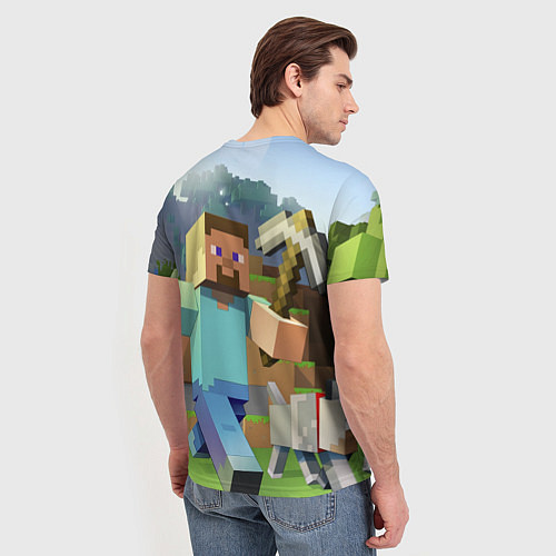 Мужская футболка Майнкрафт с киркой / 3D-принт – фото 4
