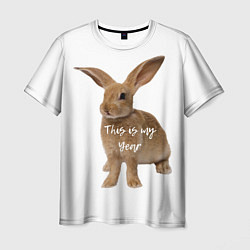 Мужская футболка Это год кролика