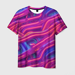 Мужская футболка Neon waves