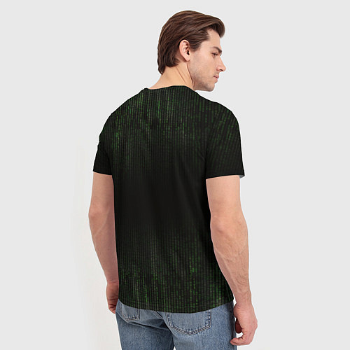 Мужская футболка Сова в стиле ASCII-графики / 3D-принт – фото 4