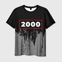 Мужская футболка 2000 - в красной рамке на темном