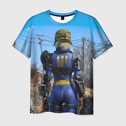 Футболка мужская Vault 111 suit at Fallout 4 Nexus, цвет: 3D-принт