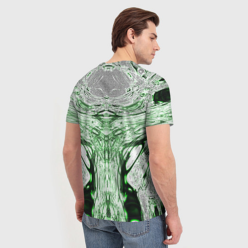 Мужская футболка Зеленый узор / 3D-принт – фото 4