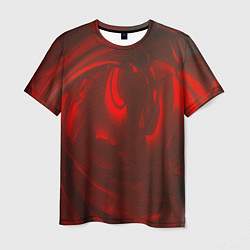 Мужская футболка Темно красные волны
