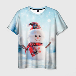 Мужская футболка Милый снеговик