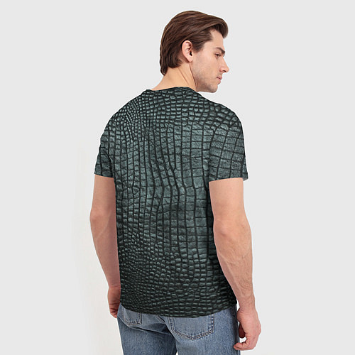 Мужская футболка Кожа крокодила - fashion / 3D-принт – фото 4