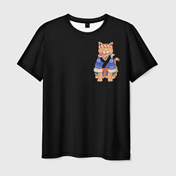 Мужская футболка Kimono cat