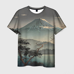 Мужская футболка Великий вулкан Фудзияма