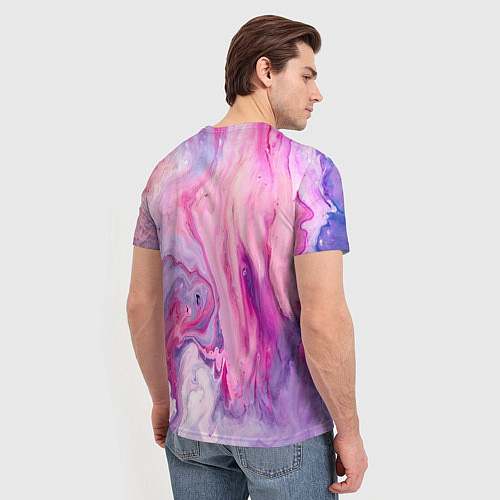 Мужская футболка Разлитая смешанная краска / 3D-принт – фото 4