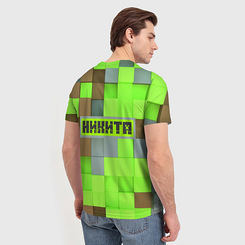 Мужская футболка Никита майнкрафт / 3D-принт – фото 4