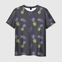 Мужская футболка Паттерн с ананасами