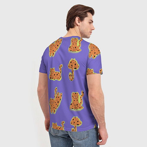 Мужская футболка Принт с леопардами / 3D-принт – фото 4