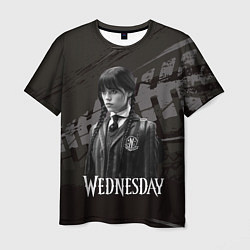 Мужская футболка Wednesday black and white