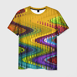 Мужская футболка Абстрактные разноцветные волны