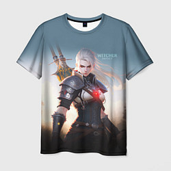 Мужская футболка The Witcher girl art