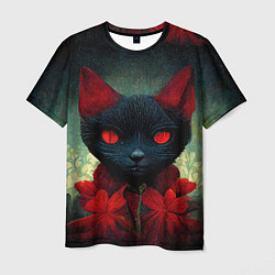 Мужская футболка Dark cat