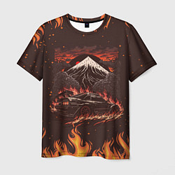 Мужская футболка Nissan Skyline in fire