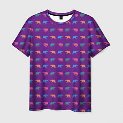 Мужская футболка Разноцветные слоны