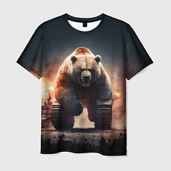 Футболка мужская Медведь-танк, цвет: 3D-принт