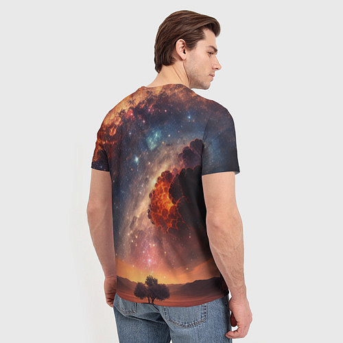 Мужская футболка Космос и звезды в закатном небе / 3D-принт – фото 4