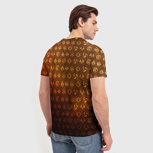 Мужская футболка Горо элементали / 3D-принт – фото 4