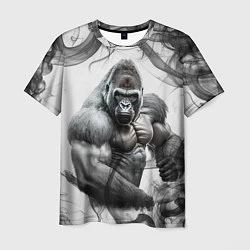Футболка мужская Накаченная горилла, цвет: 3D-принт