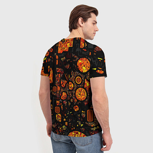 Мужская футболка Арт нейросети с абстрактным узором / 3D-принт – фото 4