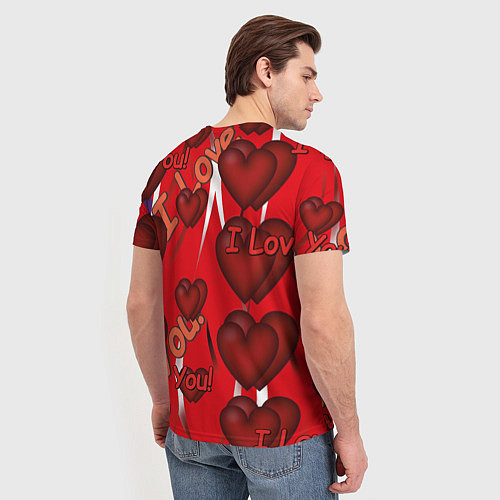 Мужская футболка Святой Валентин для тебя / 3D-принт – фото 4