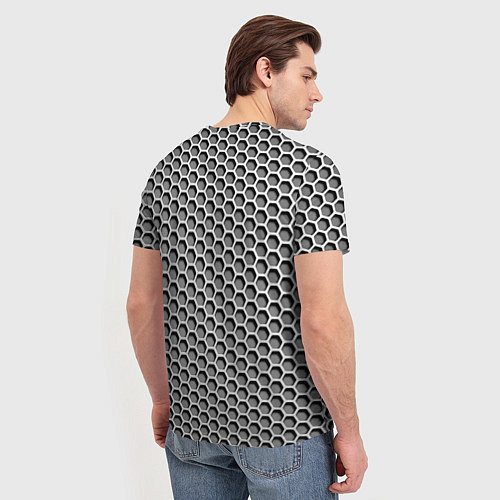 Мужская футболка Металлическая кольчуга / 3D-принт – фото 4