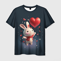 Мужская футболка Кролик с шариком