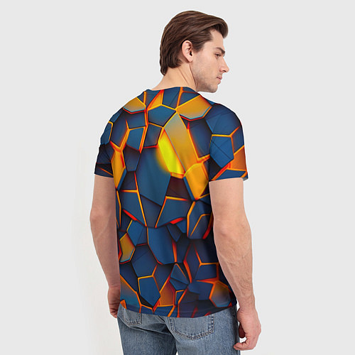 Мужская футболка Плитки со свечением / 3D-принт – фото 4