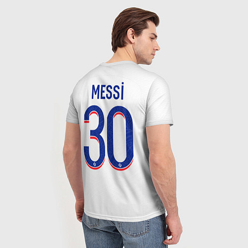 Мужская футболка Лионель Месси форма PSG 2223 / 3D-принт – фото 4