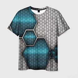 Мужская футболка Cyber texture abstraction