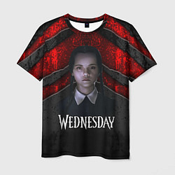 Мужская футболка Wedneday black and red