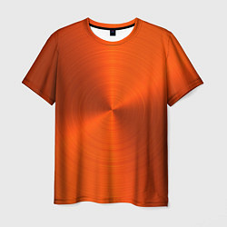 Мужская футболка Оранжевый волнообразный дисковый узор