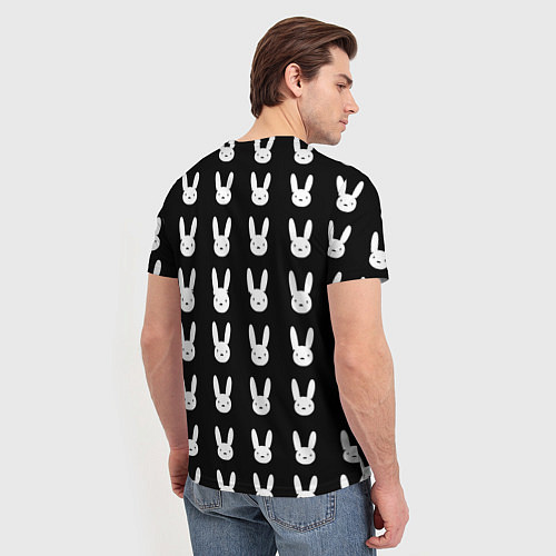 Мужская футболка Bunny pattern black / 3D-принт – фото 4