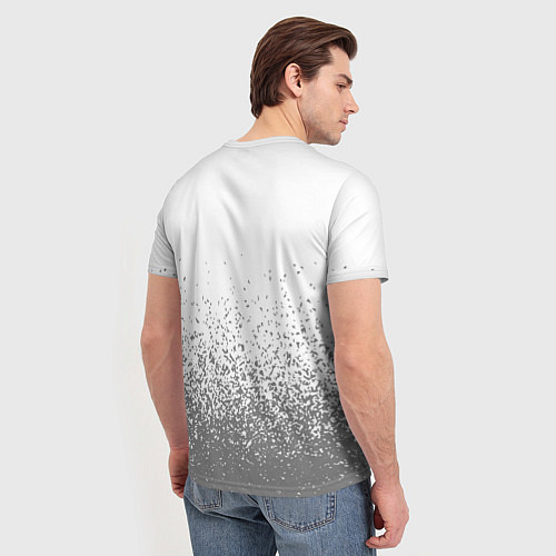 Мужская футболка Глеб - в красной рамке на светлом / 3D-принт – фото 4