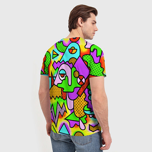 Мужская футболка Psychedelic acid / 3D-принт – фото 4