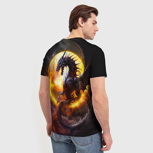 Мужская футболка Звездный дракон / 3D-принт – фото 4