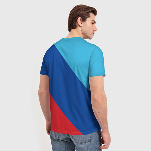 Мужская футболка Bmw - m colors / 3D-принт – фото 4