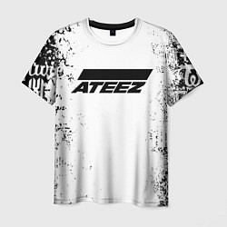 Мужская футболка Ateez black and white