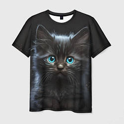 Мужская футболка Голубоглазый котенок
