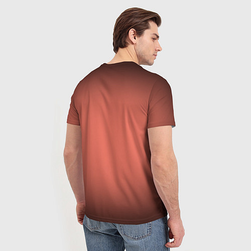 Мужская футболка Коралловый градиент / 3D-принт – фото 4