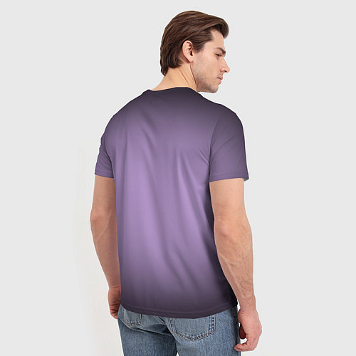 Мужская футболка Сиреневый градиент / 3D-принт – фото 4
