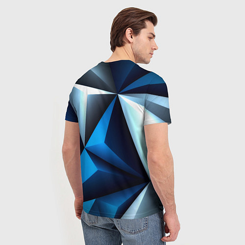 Мужская футболка Абстрактные грани текстура / 3D-принт – фото 4