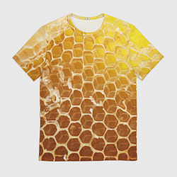 Мужская футболка Текстура - соты улья