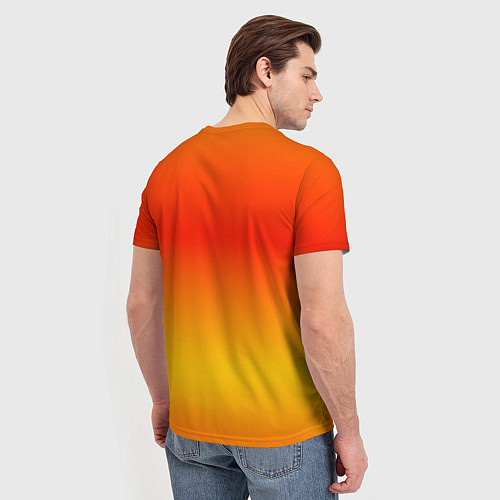 Мужская футболка Переливы оранжевого / 3D-принт – фото 4