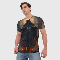 Футболка мужская Демон пожар, цвет: 3D-принт — фото 2