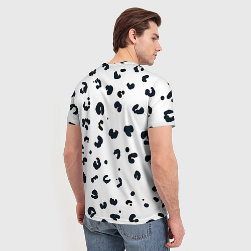 Мужская футболка Снежный барсик / 3D-принт – фото 4