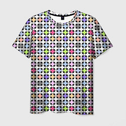Мужская футболка Разноцветный геометрический рисунок